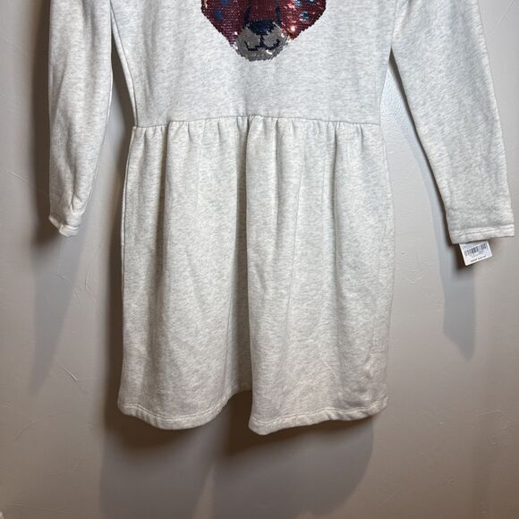 Carter’s Kids Fleece Dress Hoodie Sequin Fox? Cat? Girls Size 12 NWT - Picture 3 of 15